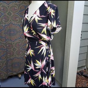 (Re-Posh) 1. State Hawaiian Print Wrap Dress - XL